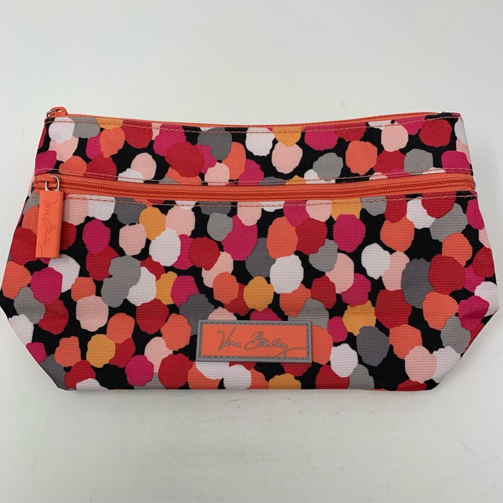 Vera Bradley Pouch Cosmetics Makeup Toiletry Orange